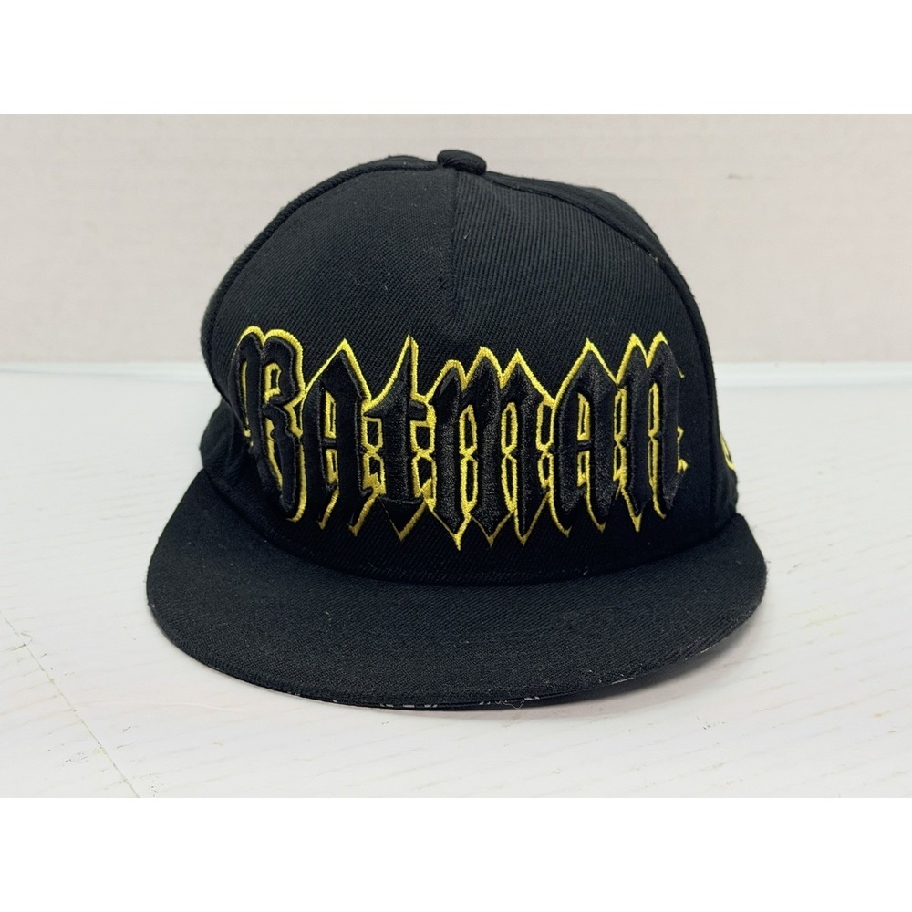 DC Comics Batman Snapback Hat Black Yellow Gothic Logo Cap 2013 Adjustable